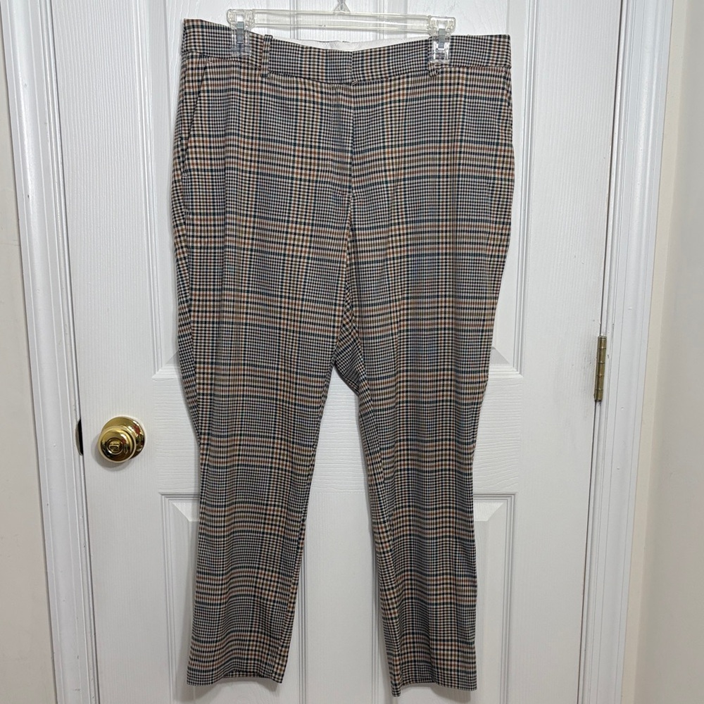H&M Women's Plaid Trousers - Black and Brown